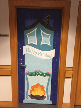 Holiday Door Decorating Contest? Challenge Accepted! Mary Kate Kopec. Love and Big Hugs.